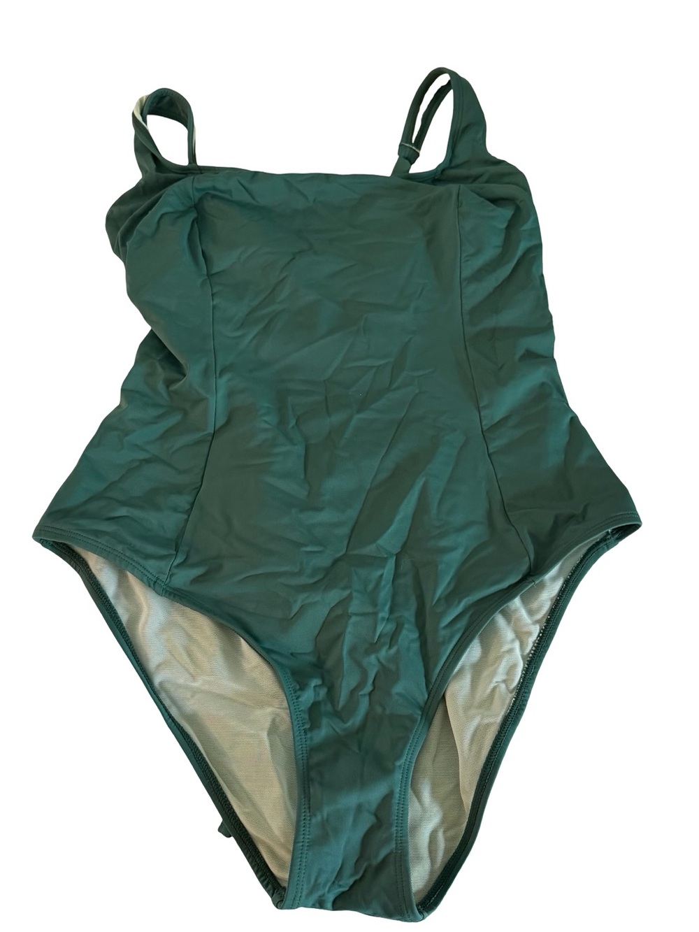 Cupshe One-Piece Swimsuit - Dark Green Lace-Up Corset Back NWT - Picture 3 of 4